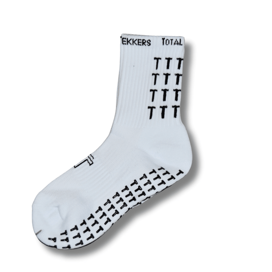 Kids | Total Tekkers | White | Football grip sock